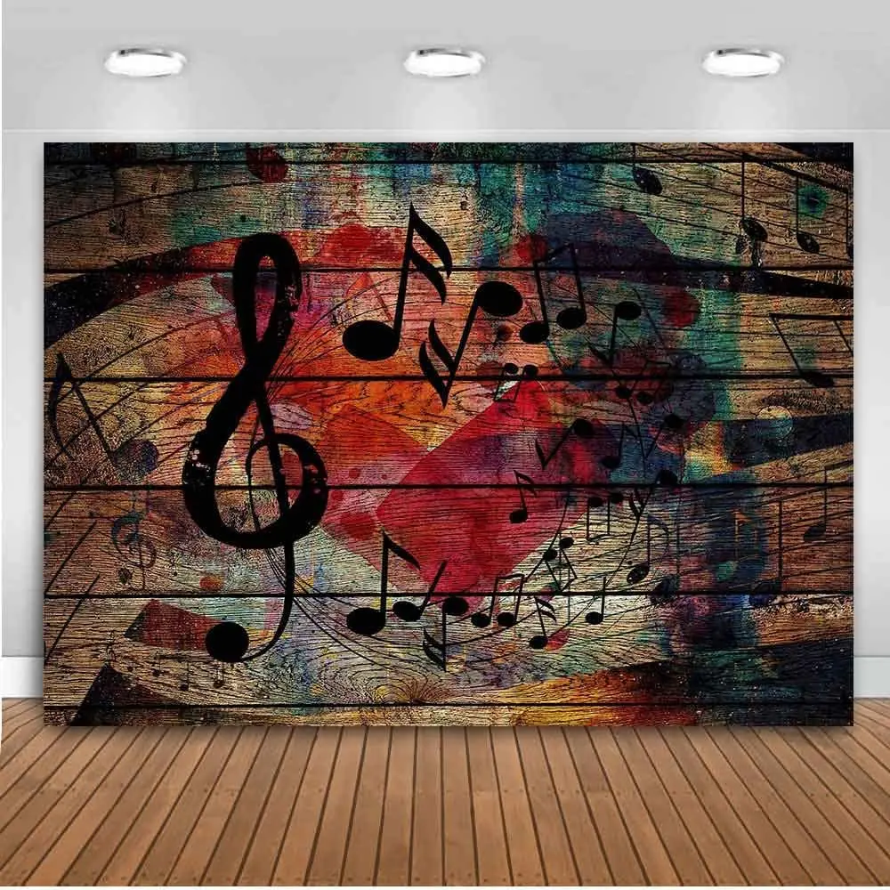 Music Symbol Background For Party Decorations Music Stage Background Music  Symbol Wood Wall Photography Background 7x5ft Themed - Buy Musical Symbols  Background For Party Decoration,Music Stage Background,Music Symbols Wooden  Wall Photography Background