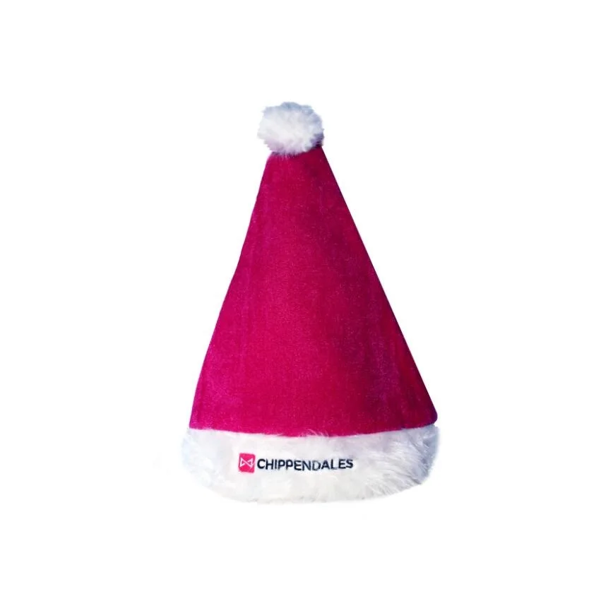 pink velvet santa hat