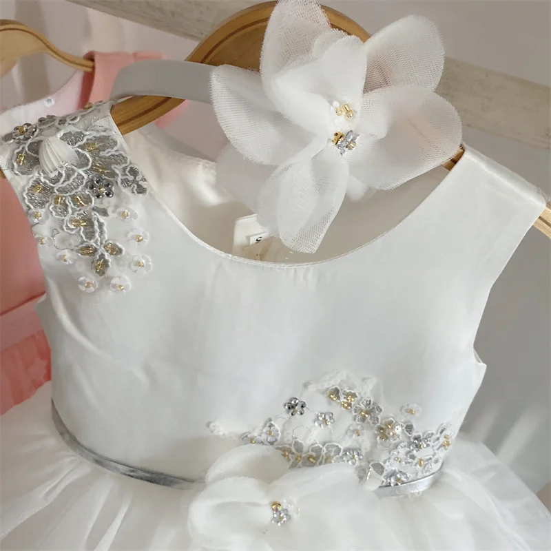 2024 Hot Selling Kids Gown Designs Girls Party Dress Casual Style