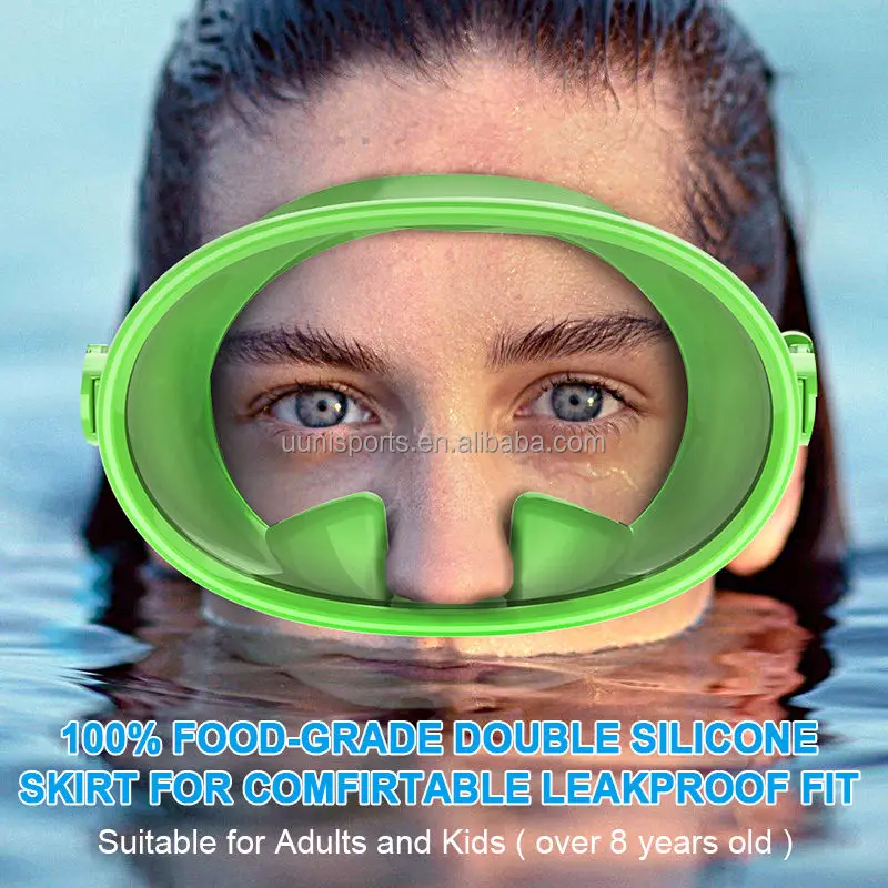 Classic Single Lens Dive Mask Silicone Comfort Fit Fog Free Tempered