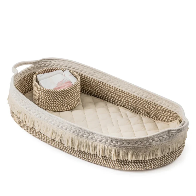 Diaper Caddy, Cotton Rope Storage Basket