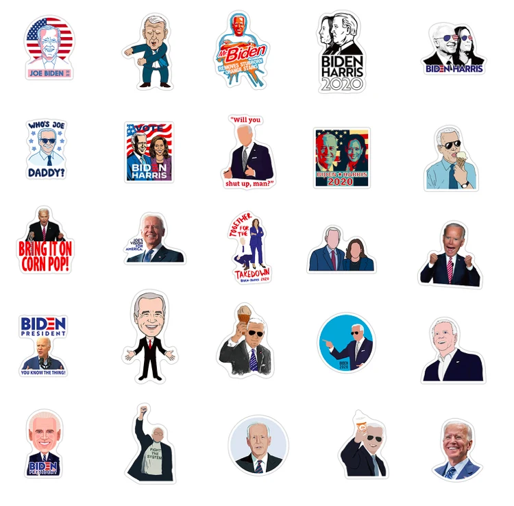 Уличная виниловая самоклеящаяся наклейка для багажа с защитой от УФ-излучения, американский президент 2020, биден-наклейка Харрис