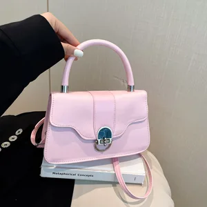 2026 New Fresh Pink Women's Shoulder Bag Casual Handheld Small Square Bag Women's Mini Bags