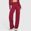 Wide Leg Pants-Wine Red