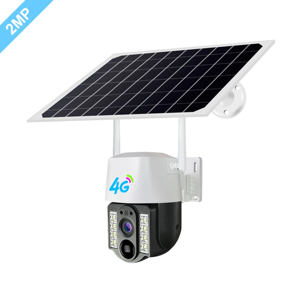 QEARIM Low Power PIR Wireless Cheap Solar Power Security Ip Camera Outdoor 3g 4G Sim Card Motion Sensor Ip Solar Camera V380