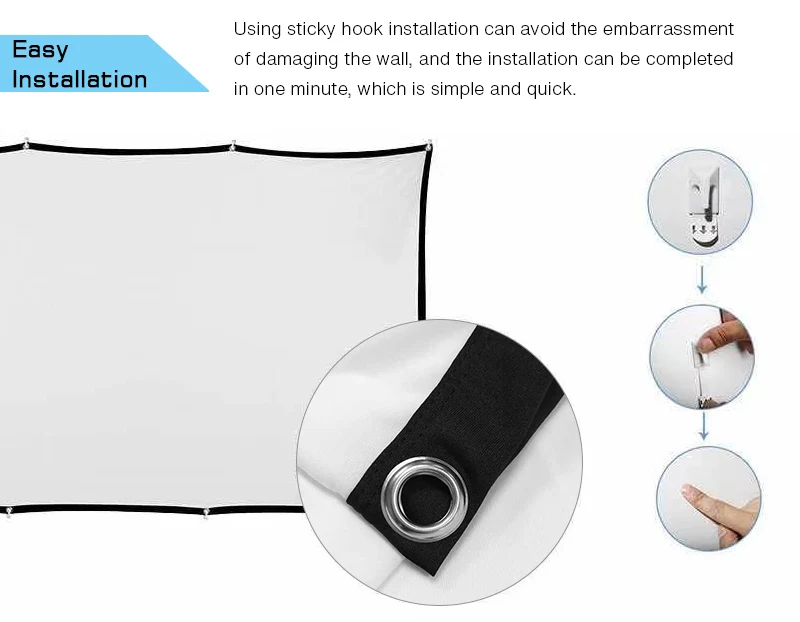 150"180"200"250"300" 3d Screen 169 Foldable 3d Silver Simple Large