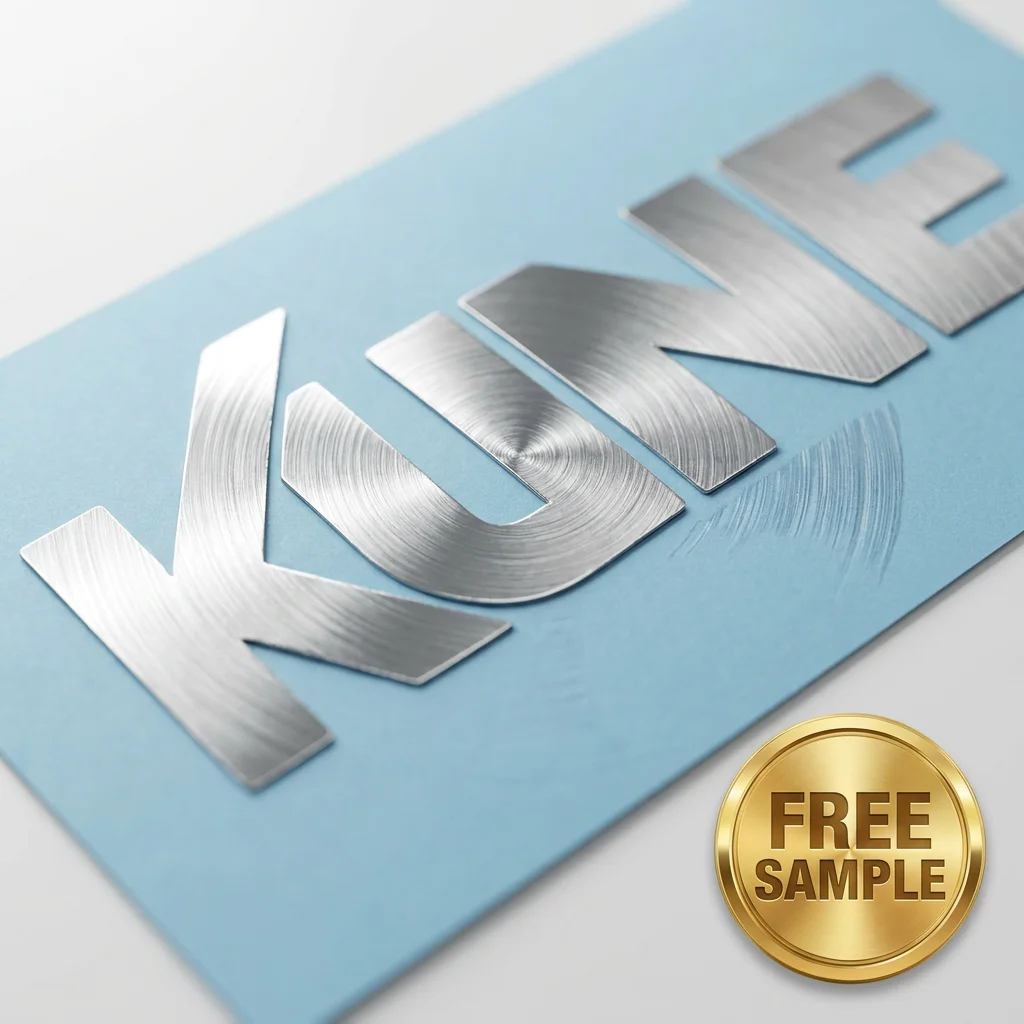 Custom Brushed Nickel Transfer Metal Letter Stickers | Self Adhesive Electroform Split Font