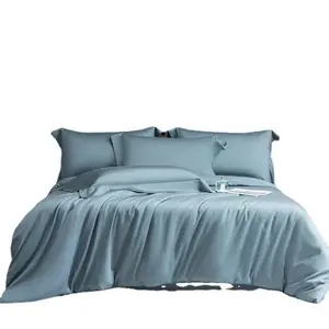 100% Natural Fiber Comforter Cover Sets 2023 New Arrivals Fitted Sheets with Deep Pocket  4 Pieces Bedding Sheets