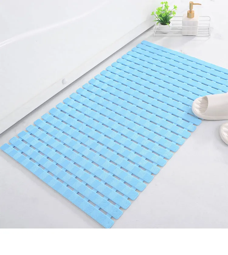 New Product Custom Household Bathroom And Hotel Square PVC Non Slip Bath Tub Mat With Suction Cup factory