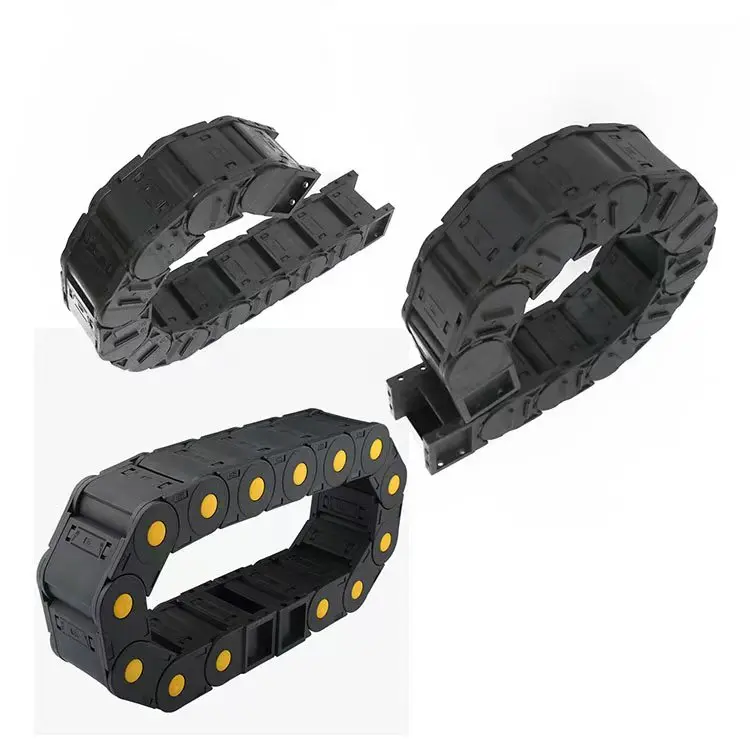 Drag Chain Towline Cable Pvc Flexible Shielded Hydraulic Drag Chain Black Plastic Cable Wire Carrier Drag Chain for CNC Machine