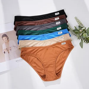Factory 7 Colors V-Shaped Knickers Women Underwear Panties Women'S Panties Low-Rise Ribbed Panties Ladies Underwear Woman