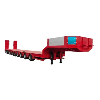 3 4 Axle 60 80 100 Tons Heavy Duty Gooseneck Low Loader Low Bed Lowboy ...