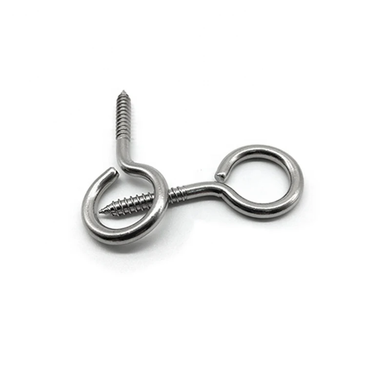 Top Sale Fish L Shaped J Shape Wood Hook Eye Bolt Ring Screw With Wood Thread
