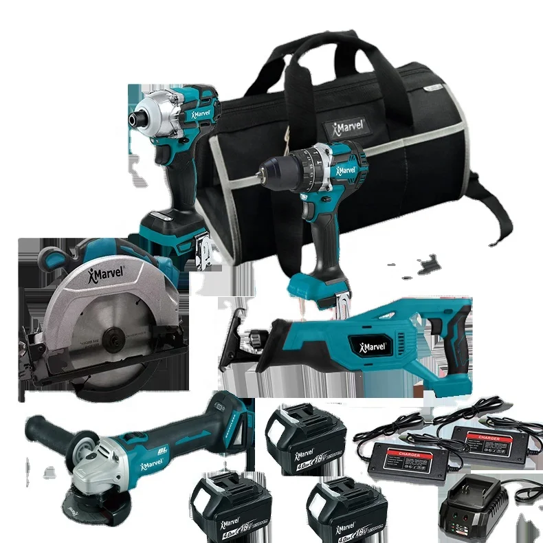 MARVEL High Quality N in One Brushless Cordless power tools lxt1500 15 pieces 18v Combo kits cordless