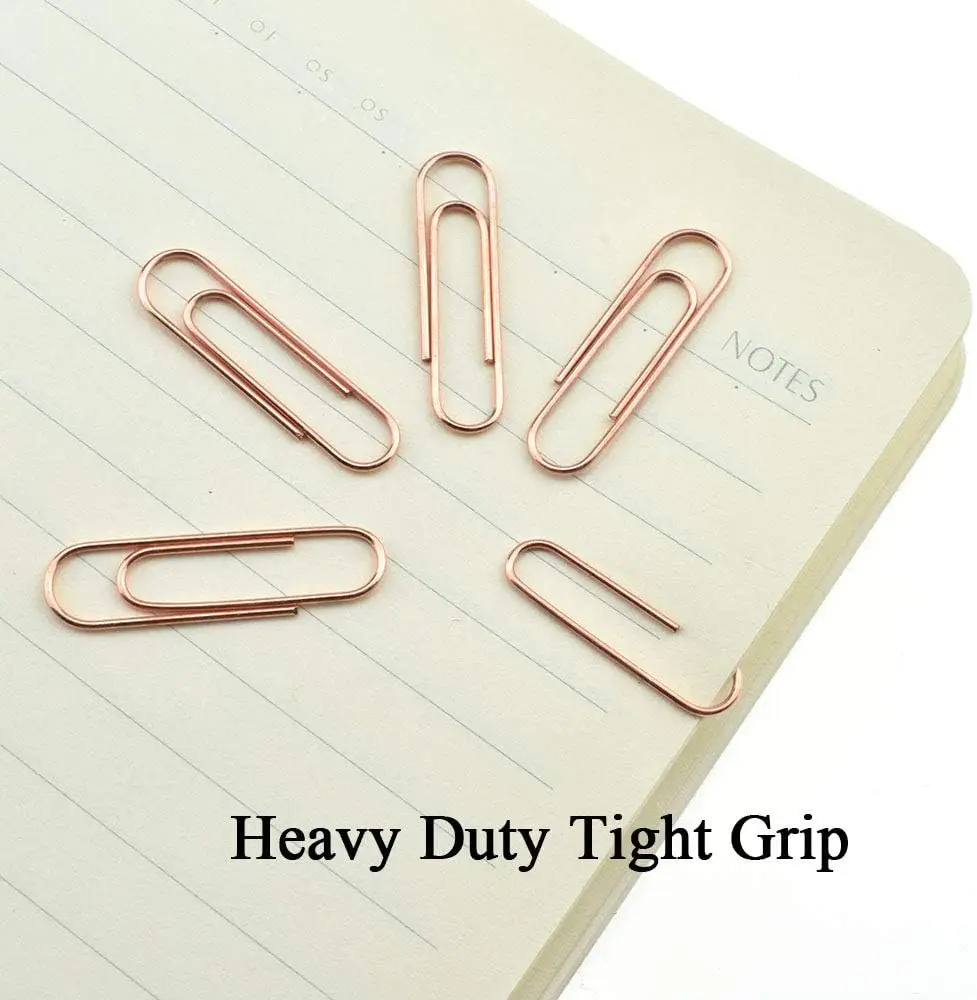 Bulk Packing 2 Inches Length Rose Gold Paper Clips for Bookmark Organize Home Office School