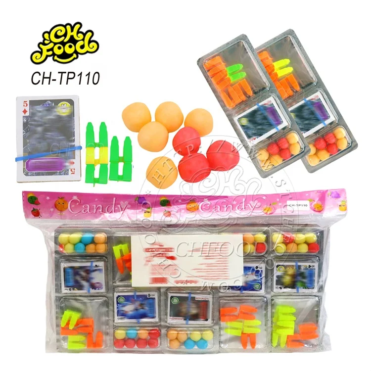 Wholesale Hot China Cheap Poker with Balloon Toy and Puffed Candy OEM Halal Candy Toys for Kids