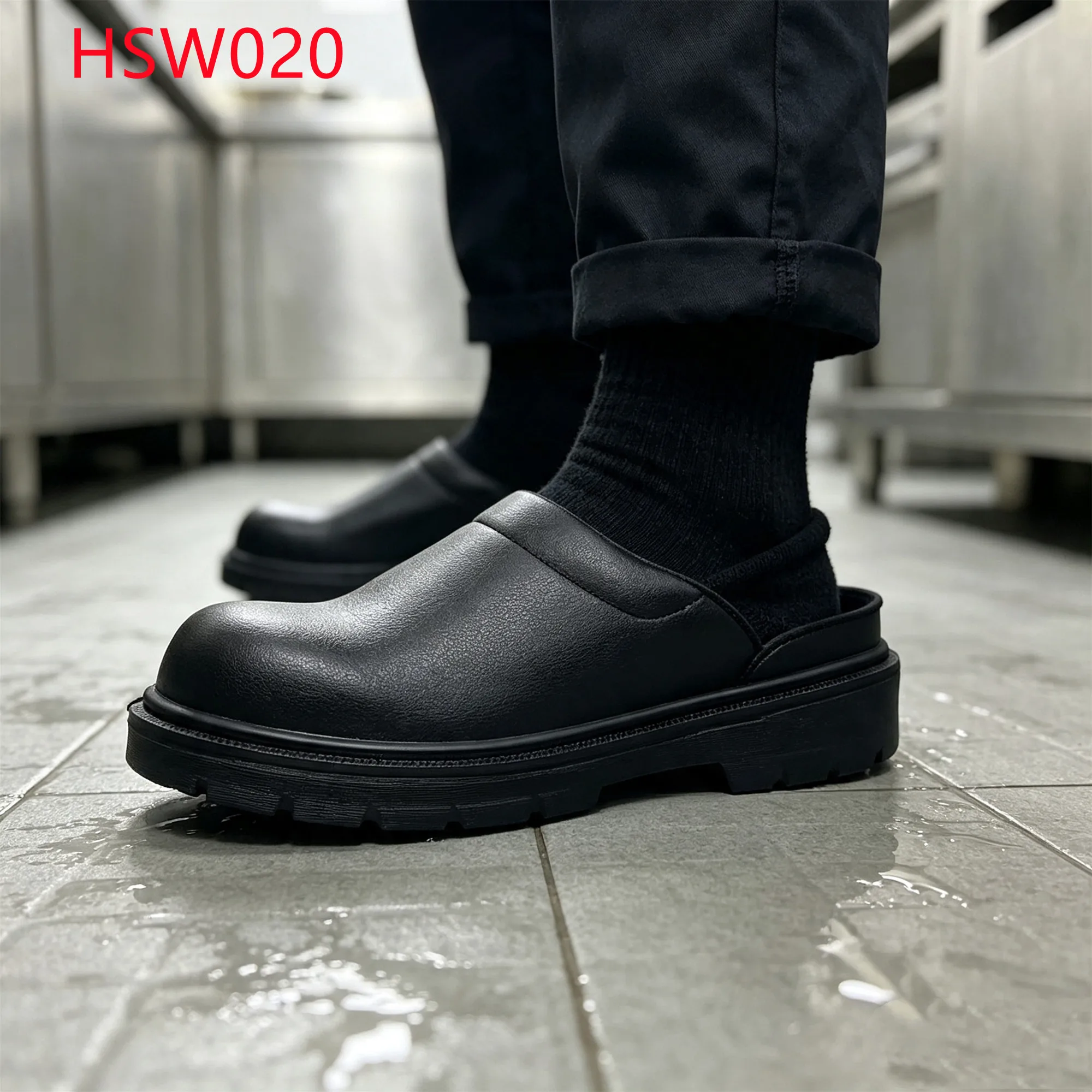 LXG,Food Processing Steel Toe Insert Hua Singh Work slippers Sterile Production Unisex Anti-bacterial Safety Clogs HSW020