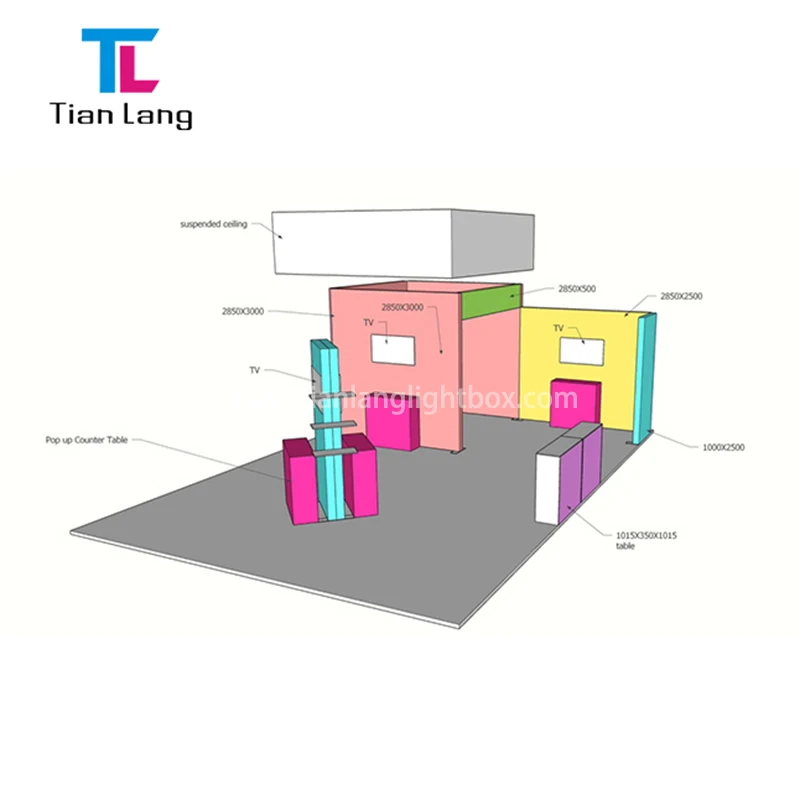 sahig aluminum custom size led trade show retail malaking tumindig na light box backlit light box display