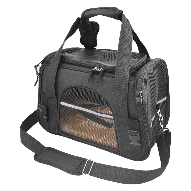 Portable Foldable Pet Carrier Mesh Breathable Travel Bag Can be Connected with Car Seat
