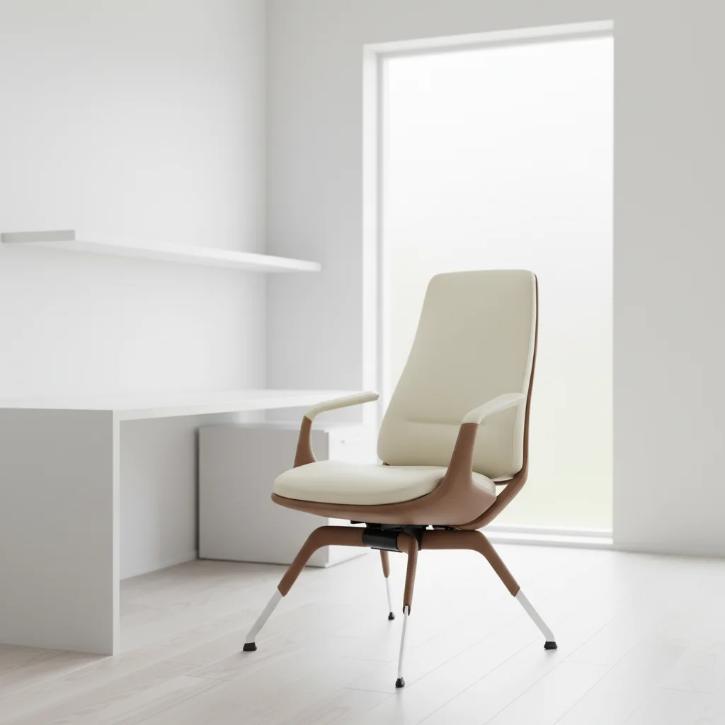 Durable Frame PVC Leather Modern Ergonomic Executive Computer Chair with Adjustable Height 2