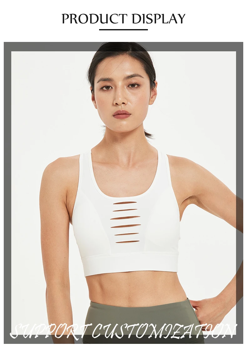 Stretchy Breathable Yoga Bra Racer Back Comfortable Sports Bra Hollow