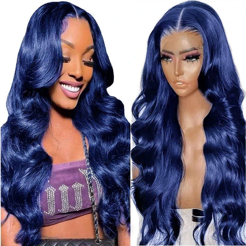 Shop Our Unprocessed Navy Blue Peruvian Human Hair Wigs