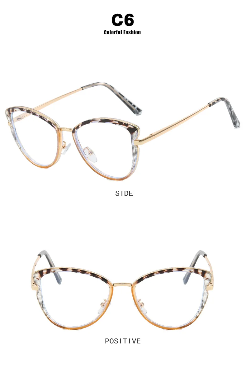 Gafas Ópticas de Alta Calidad para Miopía, Montura de Gafas de Ojo de Gato a la Moda 2025, Gafas con Bloqueo de Luz Azul, Venta al Por Mayor