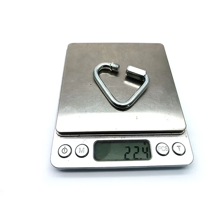 Multifunctional Zinc Alloy Carabiner Quick Triangle Screwlock Link Lock Ring Hook M3.5M5M6M8M10M12M14