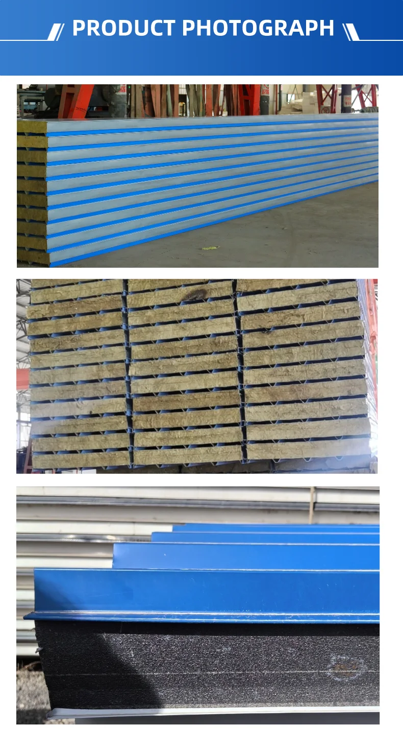 lightweight partition wall panel/insulation rock wool sandwich panel wall details