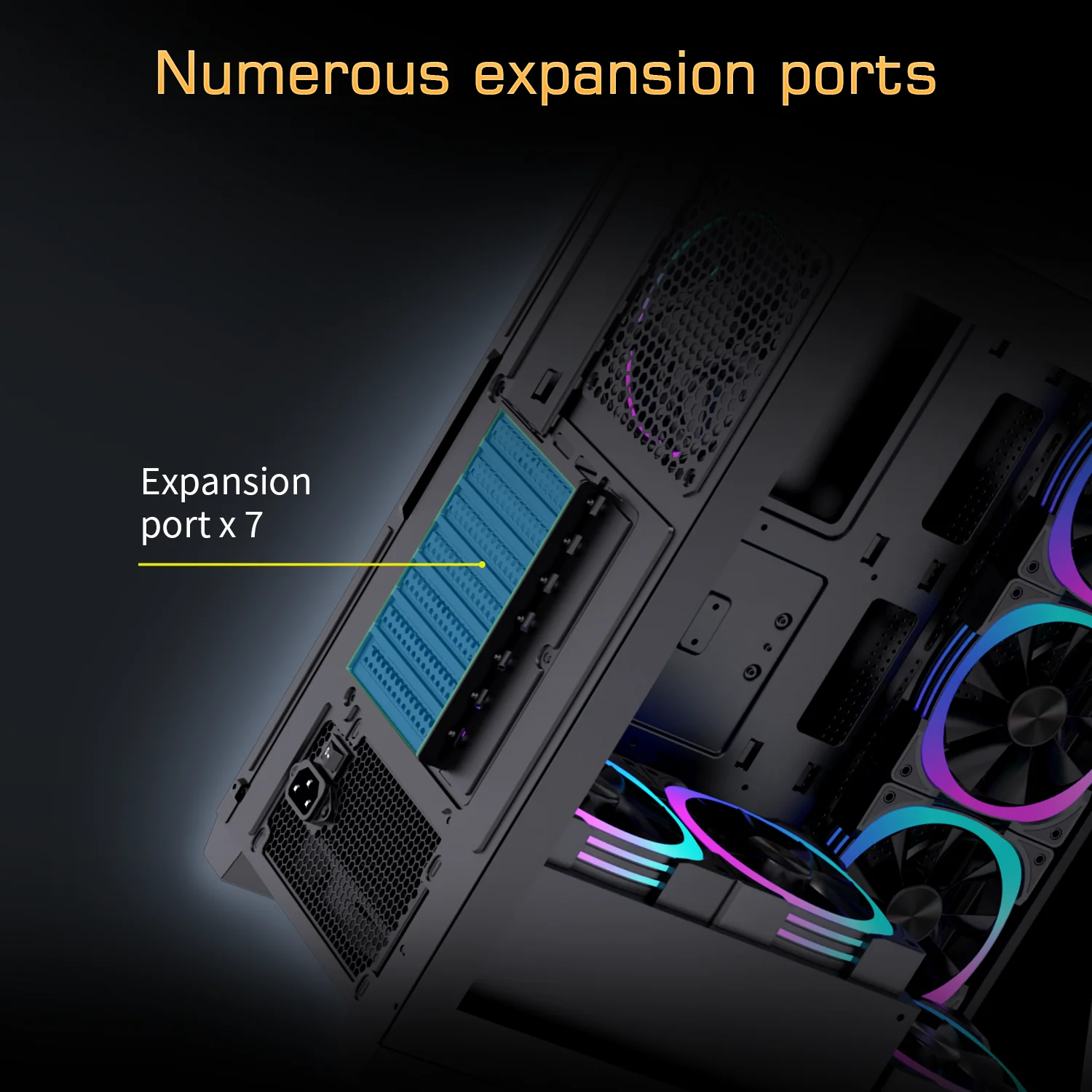 Custom Computer PC Case - Gaming ATX Motherboard RGB Fans