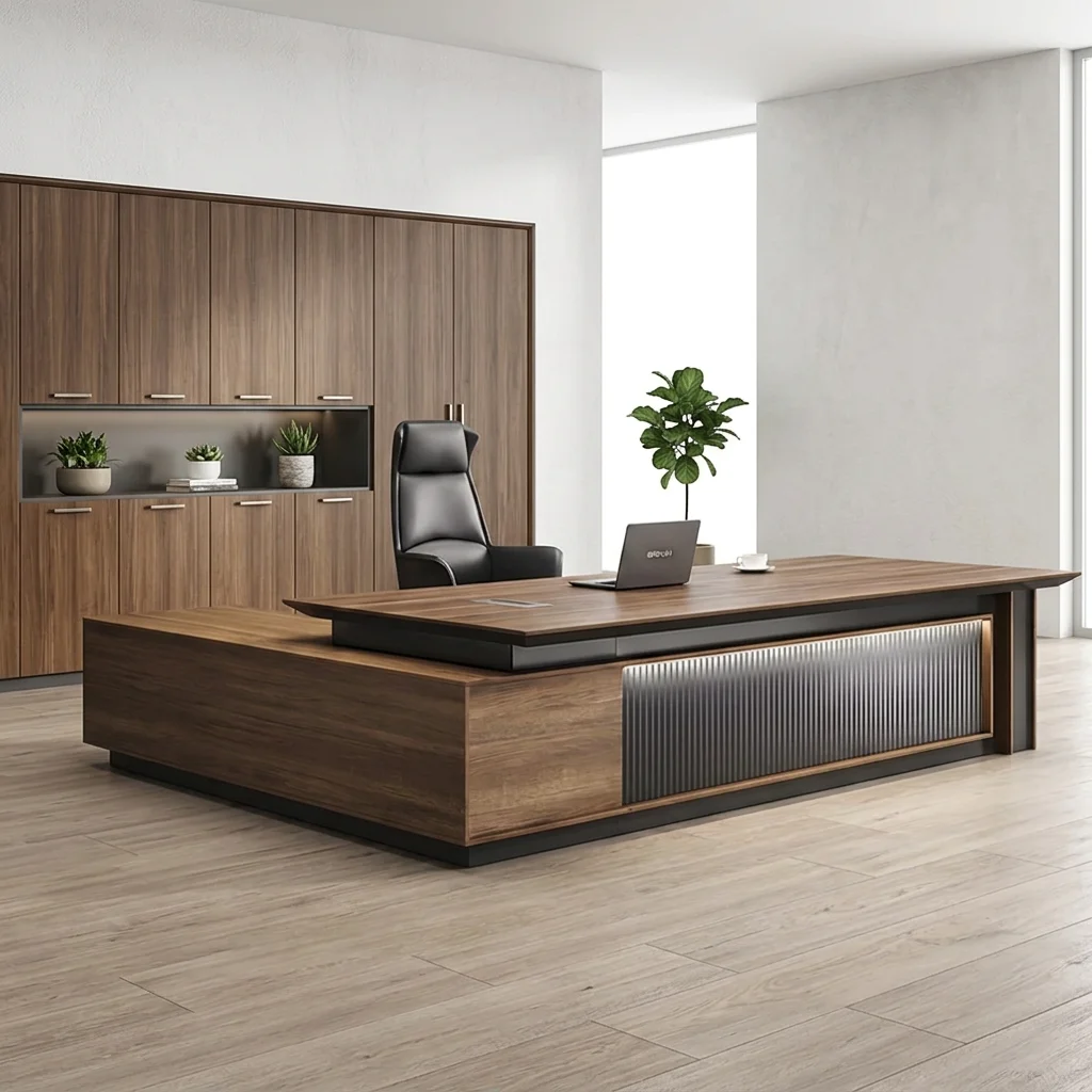 Luxury Executive Office Set Manager New Modern Ceo boss Desks l Shape Computer Table Furniture Factory Customization Wholesale