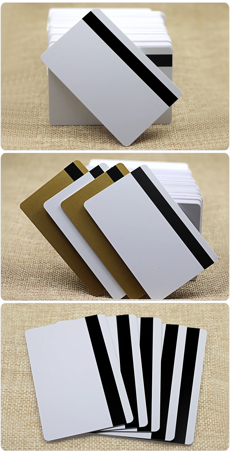 喷墨印刷白色pvc塑胶空白磁条卡印刷门禁