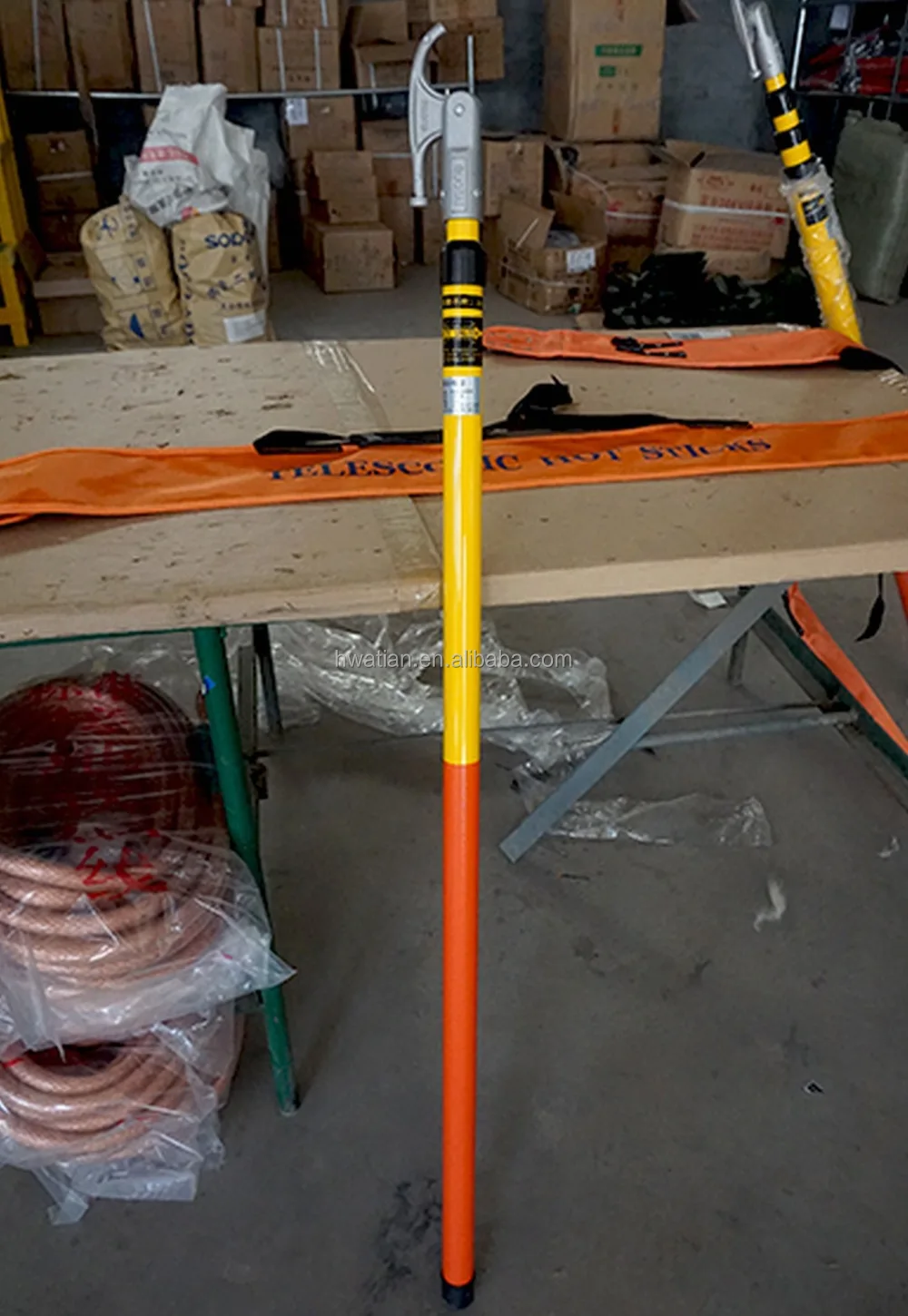 10kV-500kV Fiberglass Telescopic Hot Stick Electrical Hot Rod