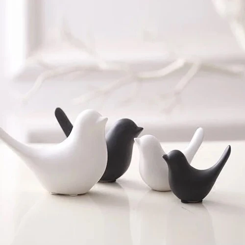 Скандинавские современные украшения для стола, домашний декор, статуэтка, фарфоровая Золотая скульптура, керамическая статуя птицы по оптовой цене