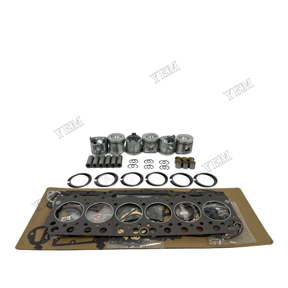For Komatsu 6D95 Engine Repair Kit With Cylinder Piston Rings Gaskets Fast Delivery Engine Parts 4