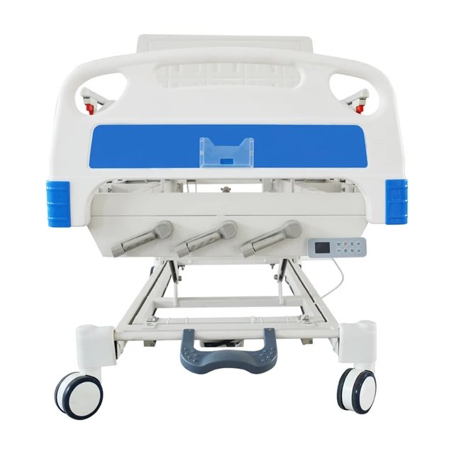 Hot Sale Cheap Priced Manual Hospital Bed With 3 Cranks & Central Control Wheel For Patients Or The Unabled