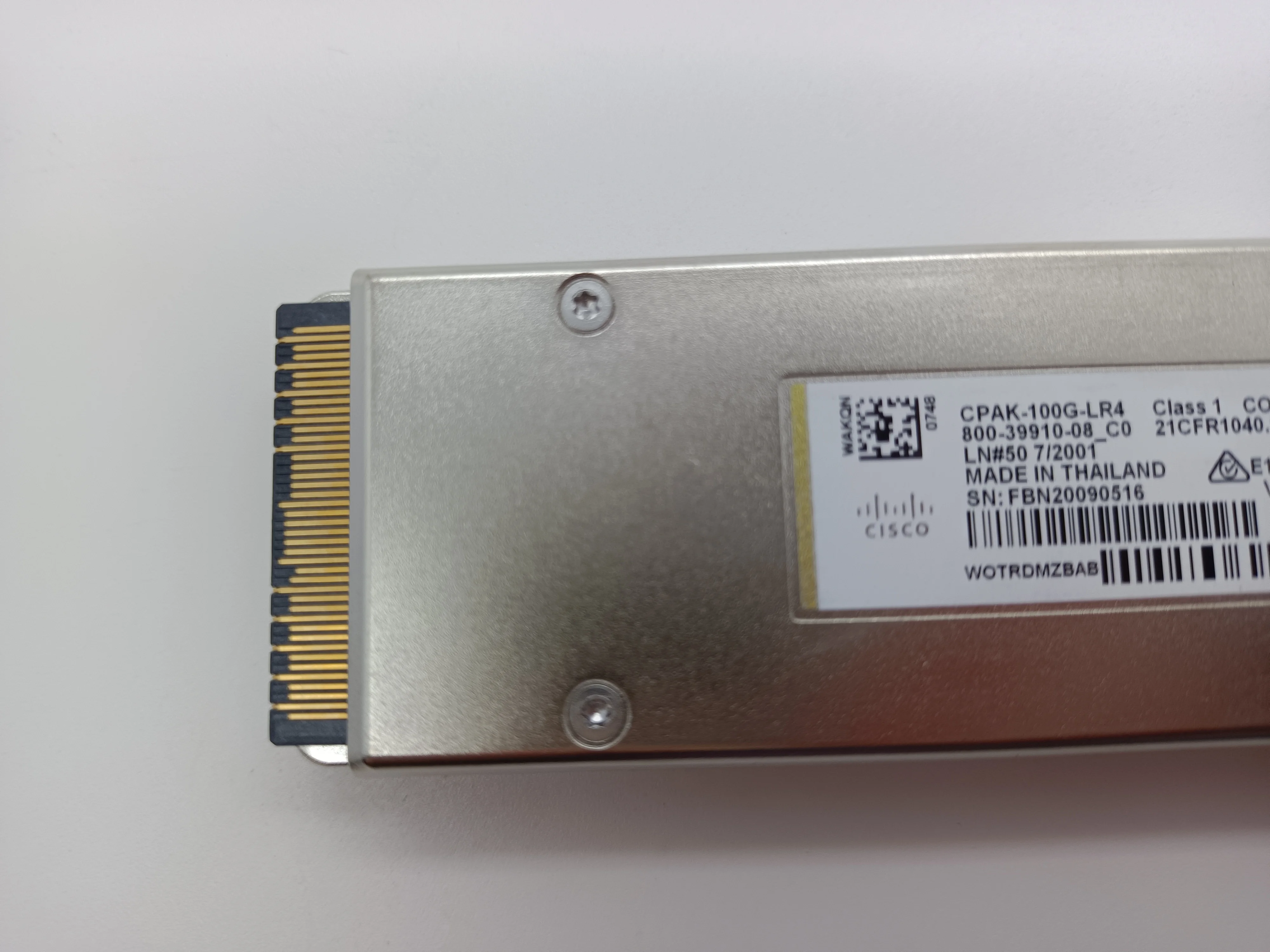 Used Cisco CPAK-100G-LR4 100GB Class 1 SMF Transceiver Module – Good Condition