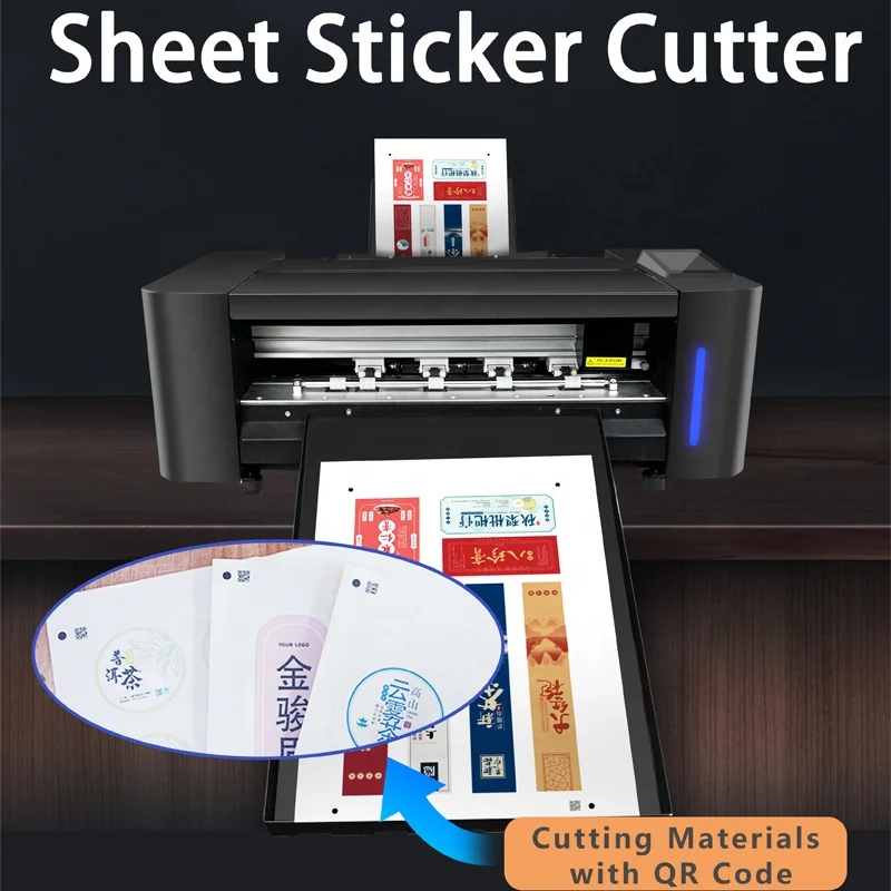 2022 Auto Sheet Feeding Label Cutter A3 Sticker Sheet Die Cutter, Auto Feed  Digital Label Die Cutting Machine