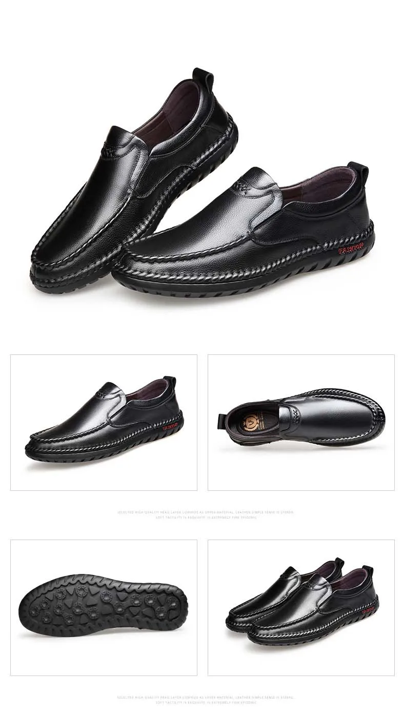 Plus Size Summer Breathable On Business Formal Dress Shoes Men Leather ...