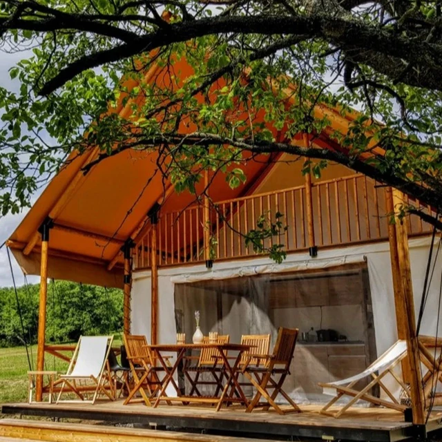 Best Price for 2-Story PVC Waterproof Safari Tent for Glamping and Resorts Perfect Camping Tent
