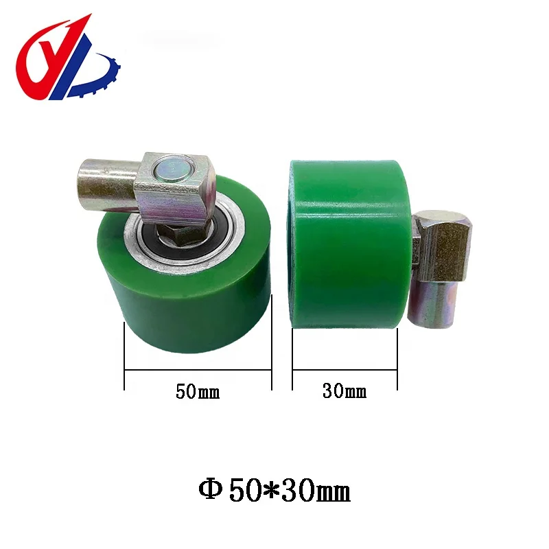 Woodworking Machinery Parts Pressure Roll Pressing Roller Silicon Rubber Wheel for Profile Wrapping Machine