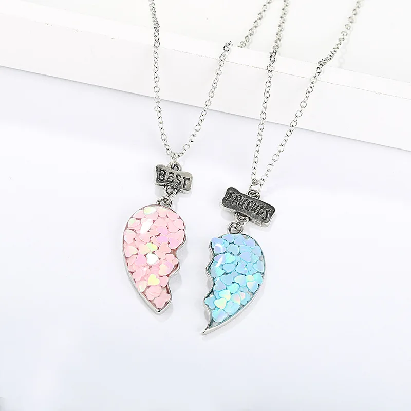 Trendy Cute Magnetic Bff Necklace Cartoon Star Sequin Planet
