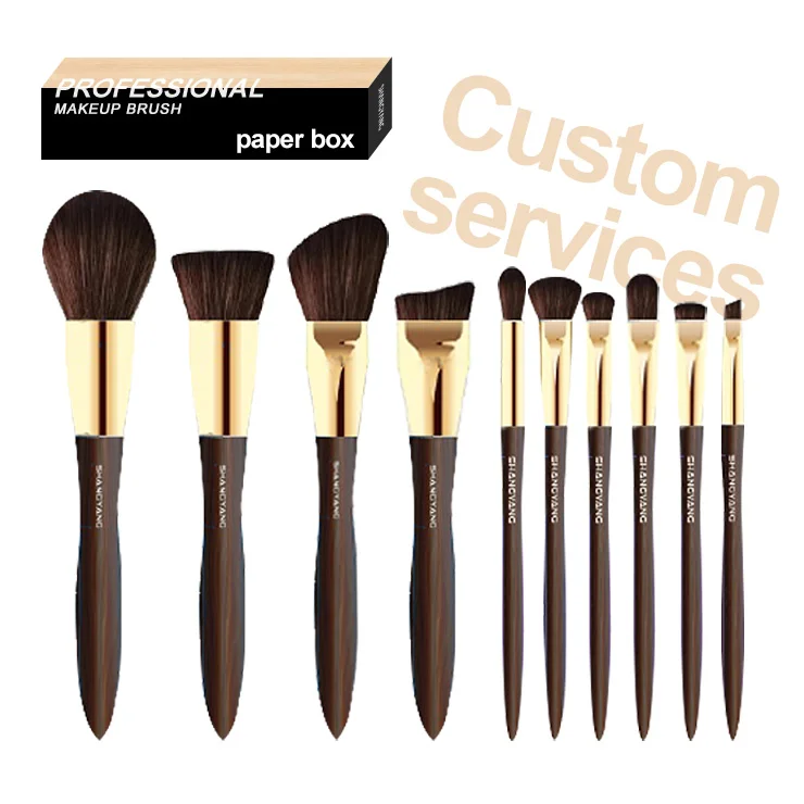 FREE DESIGN & MOCKUP Made Your Own Oem Makeup Brushes Custom Logo Personalized Private Label Makeup Brush Set