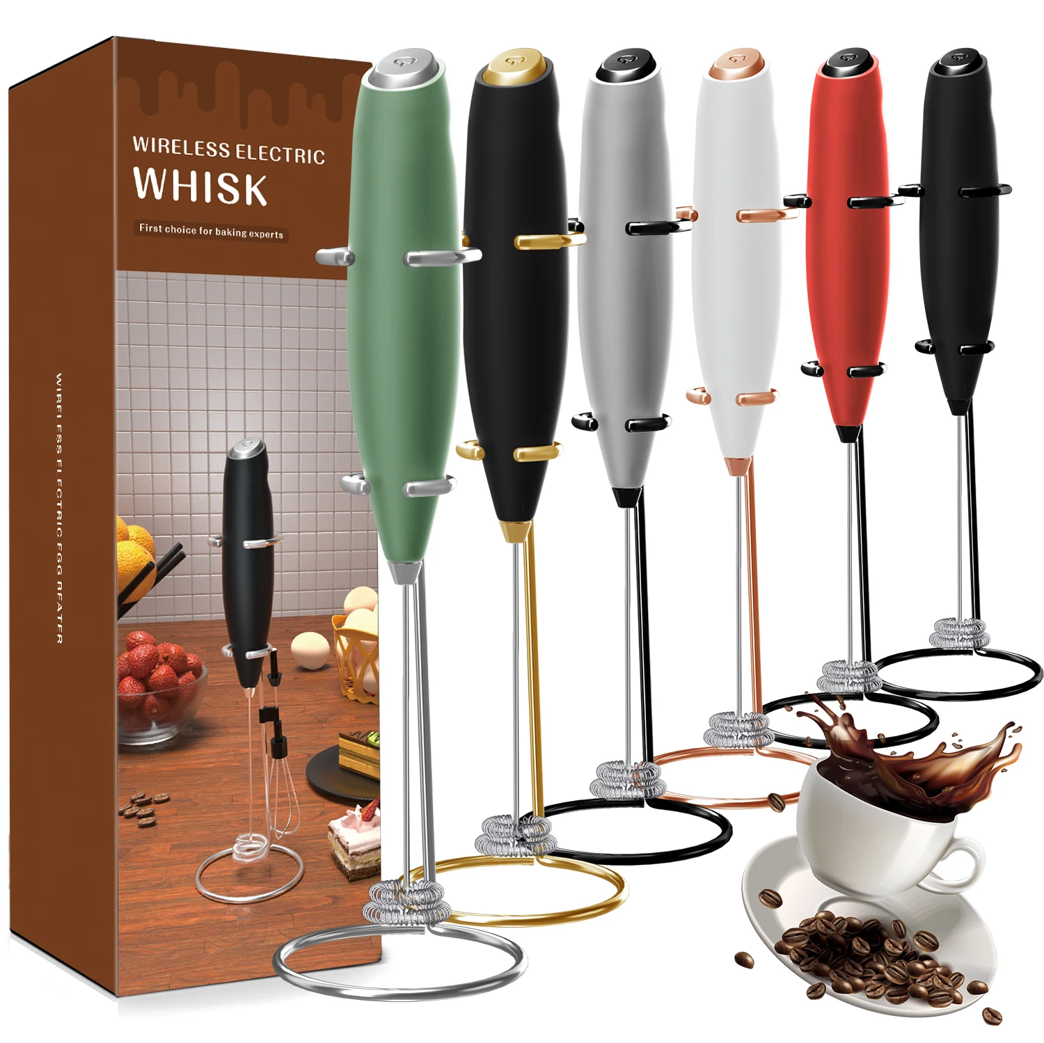 Cappuccino Battery Handheld Automatic Manual Milk Frother,Hand Electric