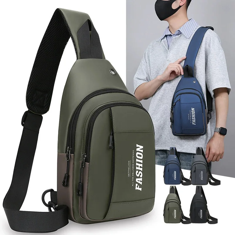 2025 Summer New Men's Chest Bag Anti Splashing Travel Outdoor Chest Bag Single Shoulder Crossbody Bag