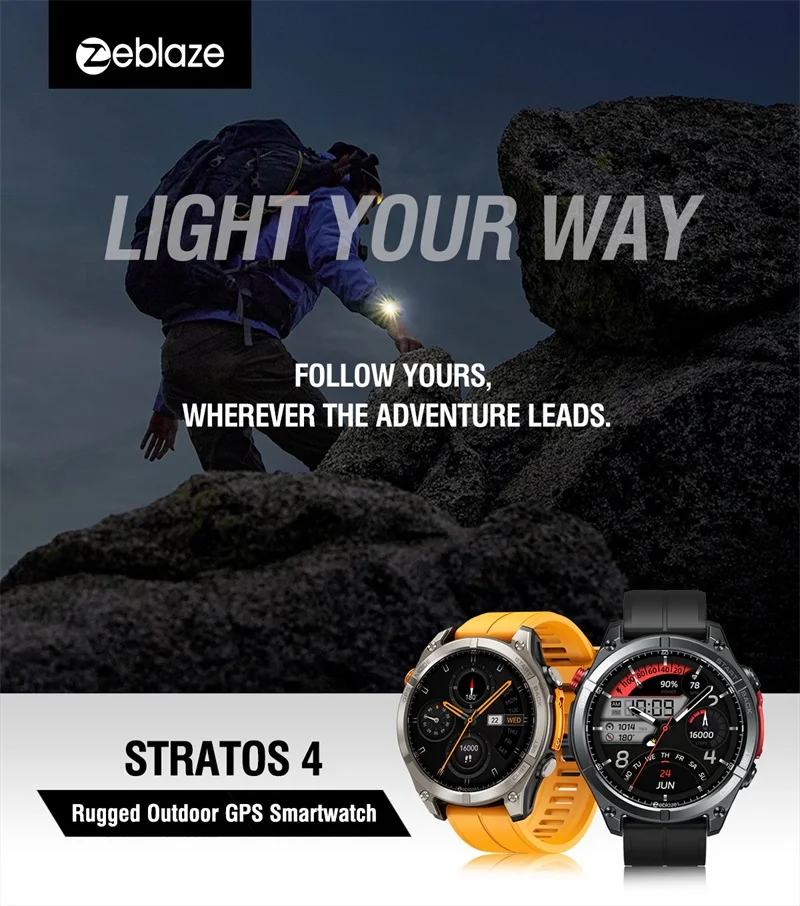 New Zeblaze Stratos 4 GPS Smart Watch 1.43" AMOLED Display Built-in Compass Barometric Altimeter Flashlight BT Call Smartwatch for iOS Android (1).jpg
