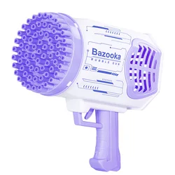 Wholesale Automatic Electric Kids 69 Holes Rocket Boom Bubble Launcher Shooter Gun Machine Toys Bazooka Bubble Gun For Kids