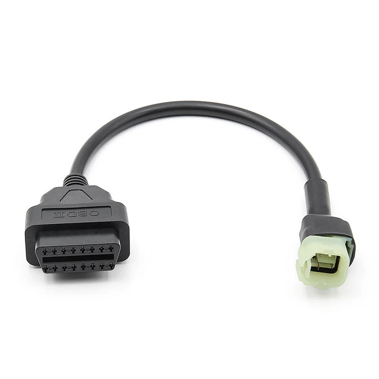 Kawasaki バイク用 OBD2 to 4&6ピン診断ケーブル 30CM延長アダプター