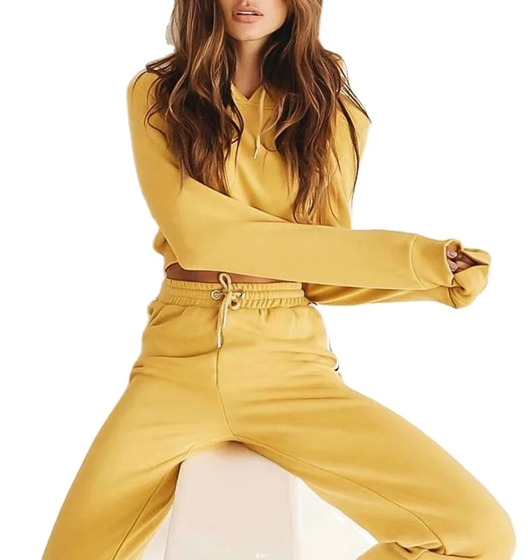 Pantalones De Chándal Y Sudadera Para Mujer,Traje De Fitness Liso Para Mujer ,Chándal Deportivo Al Por Mayor,Traje De Chándal Para Mujer - Buy  Pantalones De Chándal Y Sudadera Para Mujer,Venta Al Por Mayor