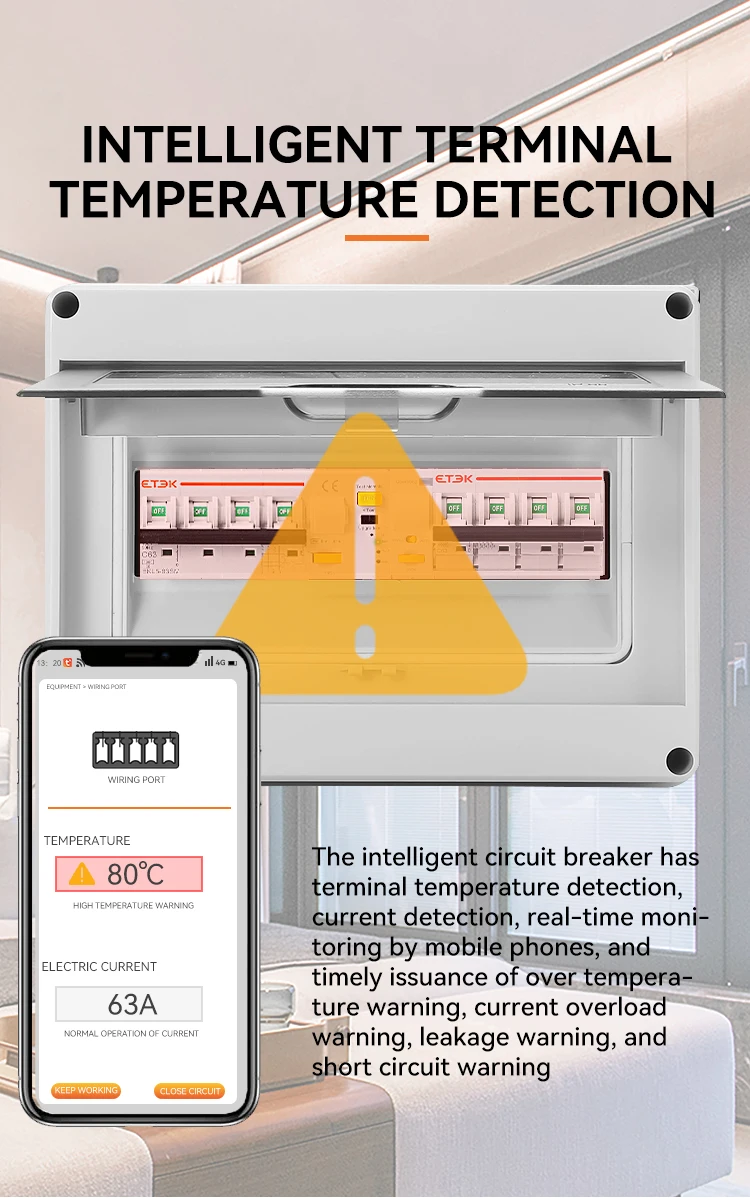 Etek Smart Home Breaker Ekl563sm Mcb Wifi Breakers 2 Pole 25a With